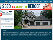 Tablet Screenshot of guardianroofs.com